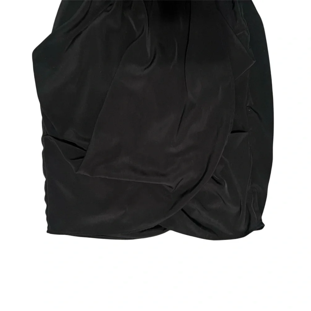 Gabriella Rocha Cinched Waist Black Wrap Mini Dress Size S - Picture 3 of 4